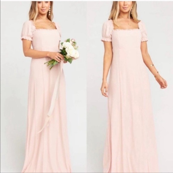 Show‎ Me Your Mumu Brittany Maxi Gown Dress | Bridesmaid | Nude Pink | XL - Picture 1 of 10